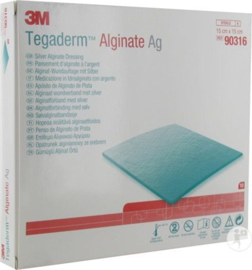 Tegaderm Ag 90316 Alginate Gümüşlü Yara Örtüsu 15Cm X 15Cm