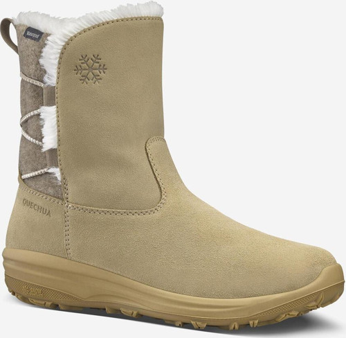 Kadın Su Geçirmez Outdoor Kar Botu - Bej / Deri - Sh500