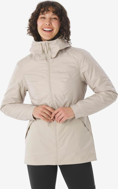 Quechua Kadın Outdoor Su Geçirmez Kar Montu/Kışlık Mont - Bej - Nh100 -5 °C