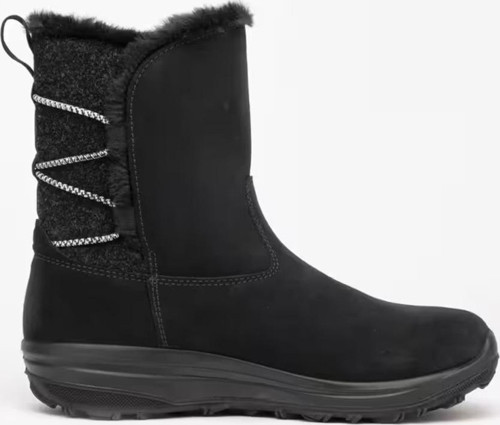 Kadın Su Geçirmez Outdoor Deri Kar Botu - Siyah - Sh500