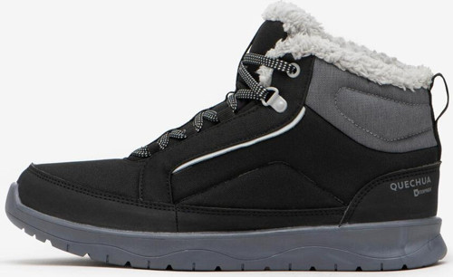 Quechua Kadın Outdoor Kar Botu - Su Geçirmez - Siyah - Nh100 Mid