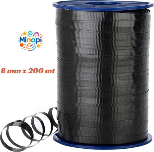 Siyah Rafya Balon İpi 8 Mm X 200 Mt Pastel Renk