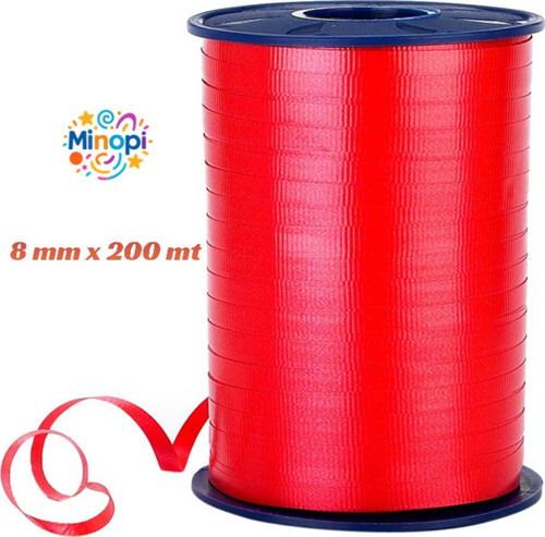 Kırmızı Rafya Balon İpi 8 Mm X 200 Mt Pastel Renk