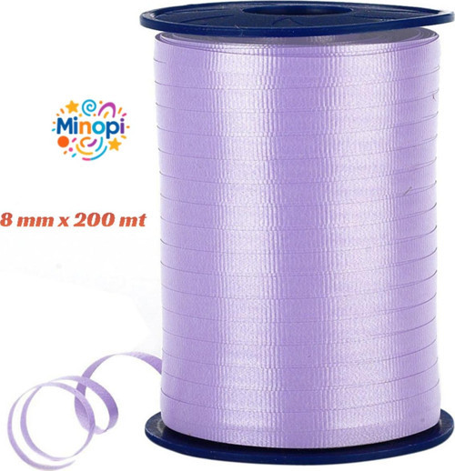 Lila Rafya Balon İpi 8 Mm X 200 Mt Pastel Renk