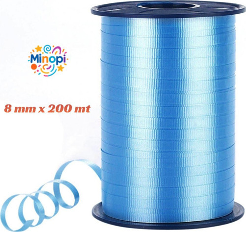 Mavi Rafya Balon İpi 8 Mm X 200 Mt Pastel Renk
