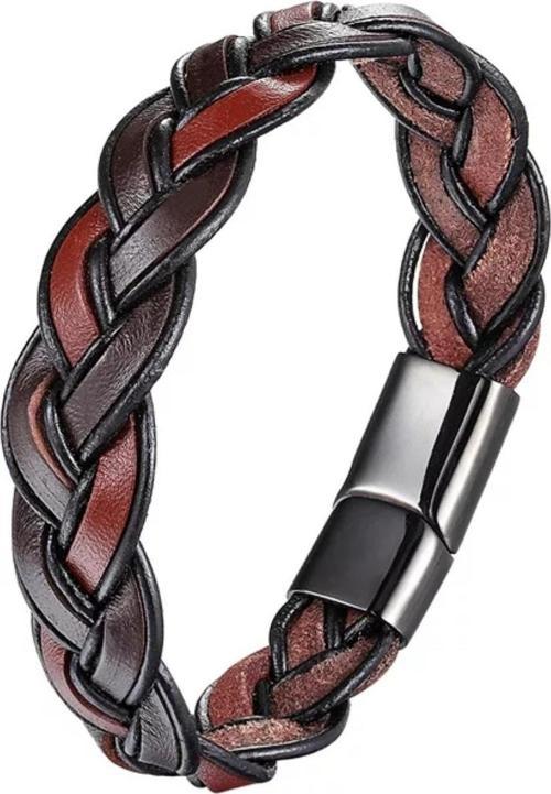 Erkek Bileklik Hakiki Deri Yeni Model El Örme Modern Tasarım