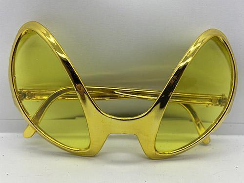 Retro Gözlük - 80 Li 90 Lı Yıllar Parti Gözlüğü Gold Renk 8x13 Cm (4915) Go-53-vice/(1395)