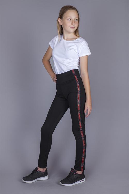 Toontoy Kız Çocuk Love Şeritli Tayt