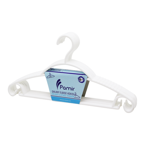 6 Parça  Plastik Galaxy Elbise Askısı (4915) Go-53-vice/(1395)