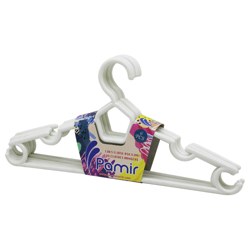 6 Parça  Plastik Karizma Elbise Askı (4915) Go-53-vice/(1395)