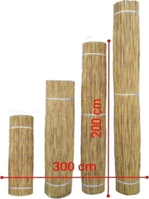 Ayg Home 2 Metre X 3 Metre Doğal Kamış Hasır Bahçe Çiti Gölgelik Balkon Çiti Bambu Çit Dekorasyon