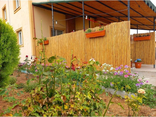1,50 Metre X 5 Metre Kamış Hasır Bahçe Çiti Gölgelik Balkon Çiti