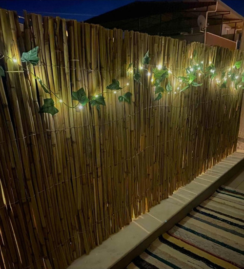 1 Metre X 2,50 Metre Kamış Hasır Bahçe Çiti Balkon Çiti Bambu Çit Gölgelik Ve Dekorasyon