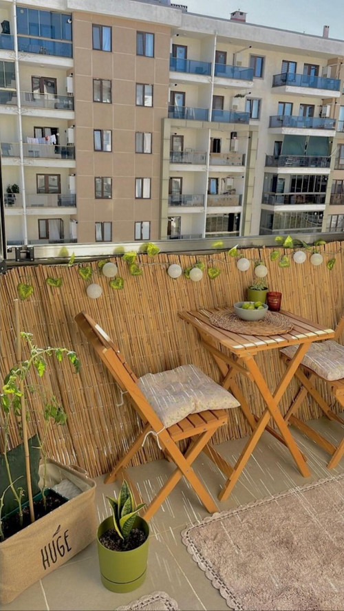 Ayg Home 80 Cm X 2,50 Metre Kamış Hasır Balkon Çiti Bahçe Çiti Dekorasyon