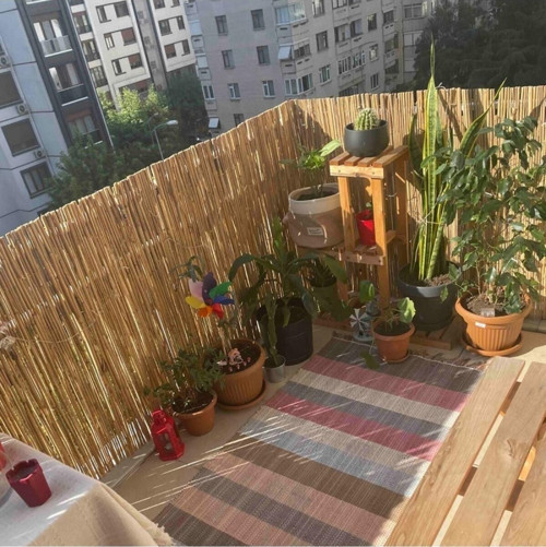 60 Cm X 3 Metre Kamış Hasır Bambu Bahçe Çiti Balkon Çiti Gölgelik Ve Dekorasyon