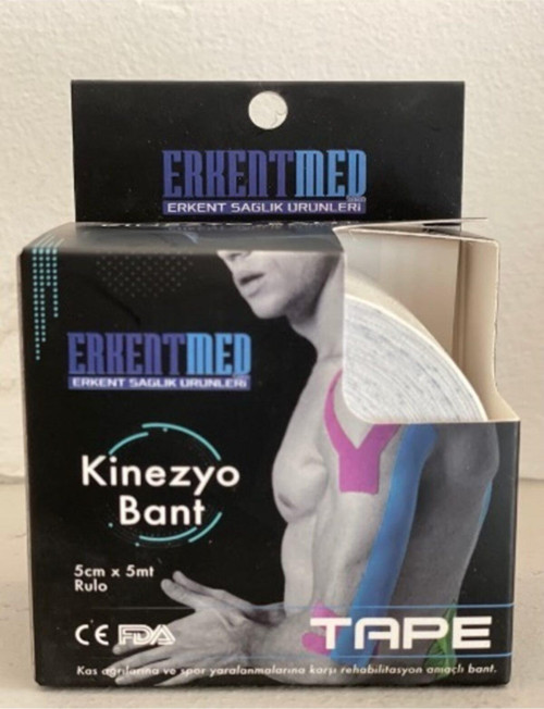 Beyaz Tape Kinesio Ağrı Sporcu Bandı Yüz & Güzellik Kinesiology Bant