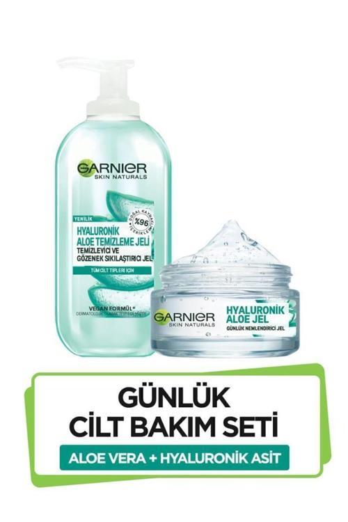 Hyaluronik Aloe Jel - Günlük Nemlendirici Jel 50 Ml & Hyaluronik Aloe Temizleme Jeli 200 Ml