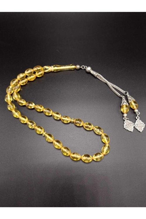 Tesbih,Toz Kehribar Tesbih, Karınca Fosil Tesbih,Sevgililer Günü Hediye