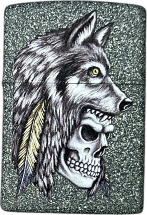 Wolf Skull Feather Desıgn 29863 (4-2) Çakmak