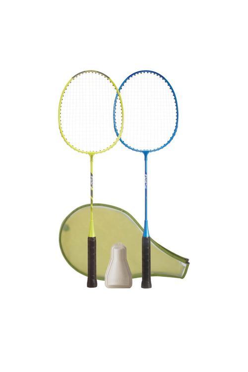 Yetişkin Badminton Raket Seti - Sarı/Mavi - Fun Br130 Ad
