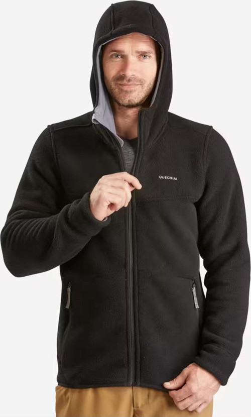 Erkek Sıcak Tutan Outdoor Polar Mont - Siyah - Nh500