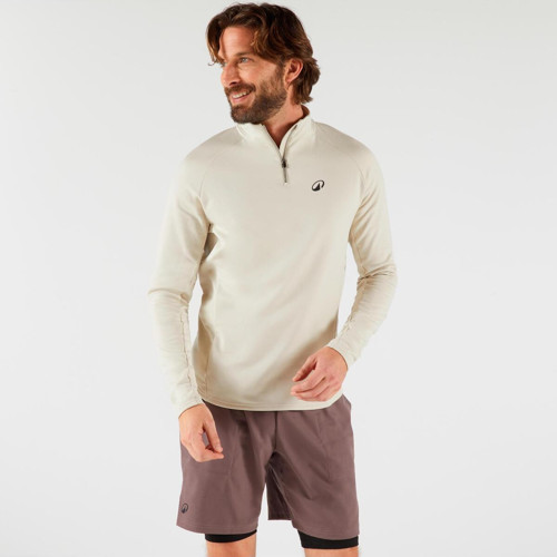 Kuikma Erkek Uzun Kollu Yarım Fermuarlı Tenis Sweatshirtü - Bej - Thermic