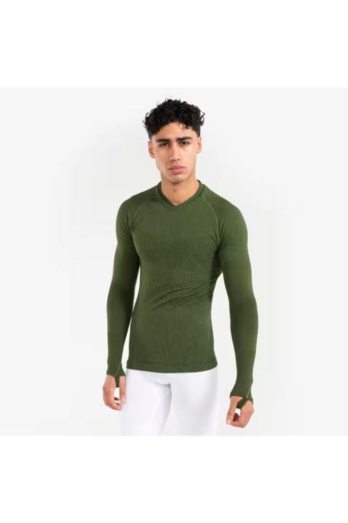 Yetişkin Uzun Kollu Termal Üst İçlik - Haki - Keepdry - Futbol İçliği