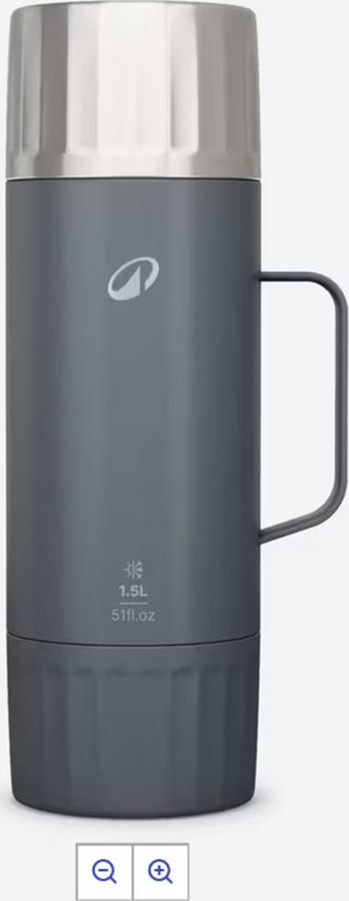 Termos - Paslanmaz Çelik - 1,5 L 12,5 Cm X 29 Cm Çap Siyah Quechua