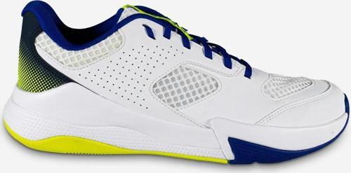 Yetişkin Voleybol Ayakkabısı - Beyaz / Mavi / Neon Sarı - Comfort