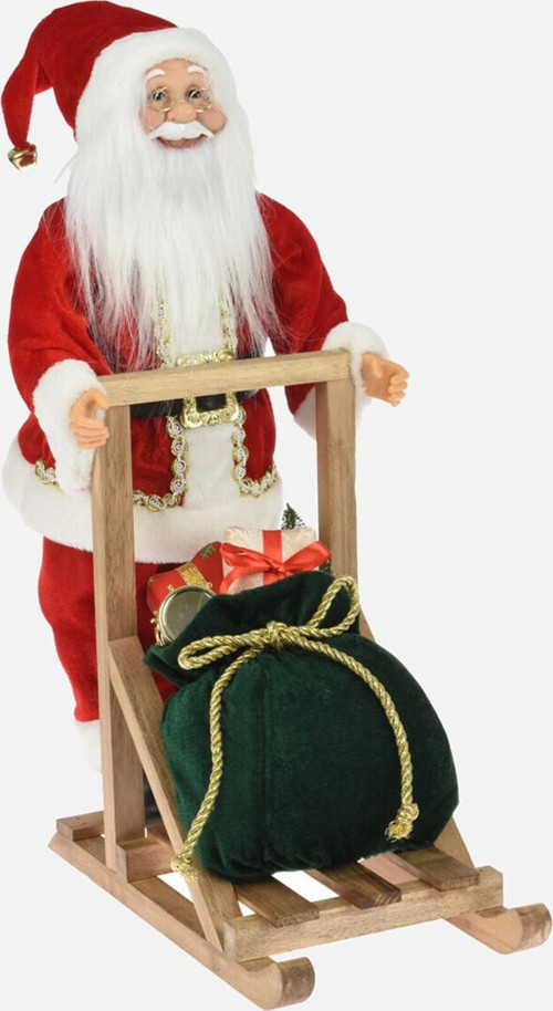 Kızakta Duran Noel Baba Dekor