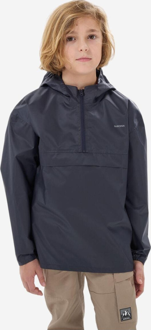 Quechua Çocuk Outdoor Yağmurluk - 7/15 Yaş - Siyah - Mh100