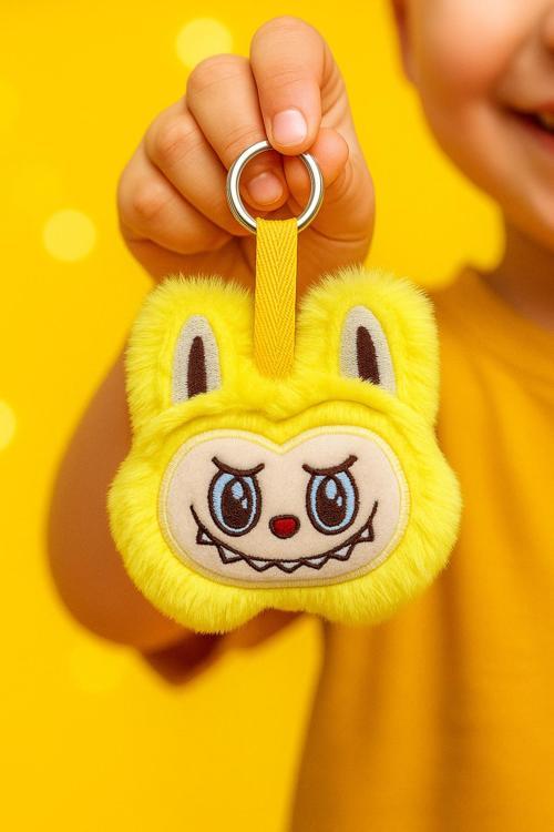 Labubu Anahtarlık Sarı Pop Mart Renkli Oyuncak Anahtarlık Sürpriz Ve Eğlenceli Canavar Monster