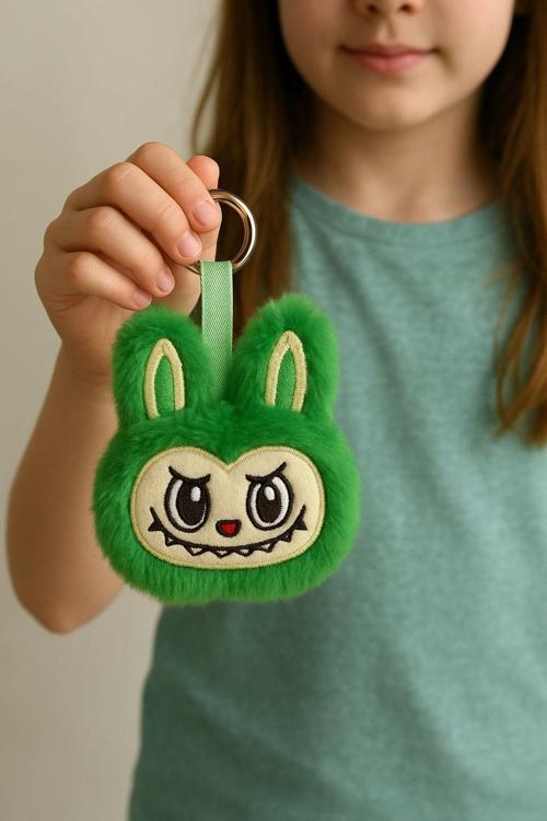 Labubu Anahtarlık Yeşil Pop Mart Renkli Oyuncak Anahtarlık Sürpriz Ve Eğlenceli Canavar Monster