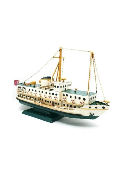 Nostaljik Istanbul Vapuru - Türk Bayraklı Gemi - Metal Dekoratif