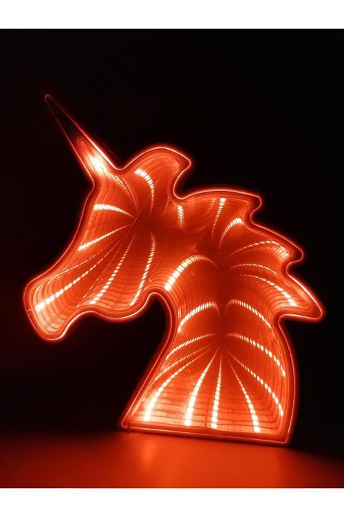 Unicorn Sonsuz Aynalı Yansımalı Masa Ve Gece Lambası Led