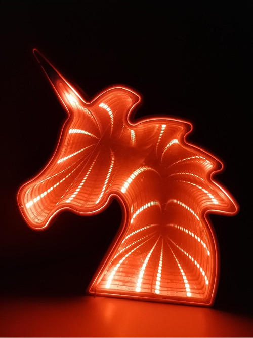 Unicorn Sonsuz Aynalı Yansımalı Masa Ve Gece Lambası Led