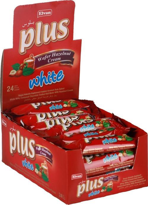 Plus Beyaz Gofret 13 gr. 24Lü (1 Paket)