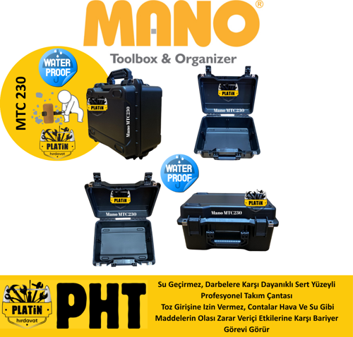 Mtc 230 Profesyonel Kırılmaz Takım Çantası, Polipropilen Siyah Renk