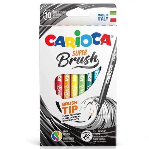 BFS   Carioca Keçeli Boya Süper Brush Fırça Uçlu 10'lu 42937