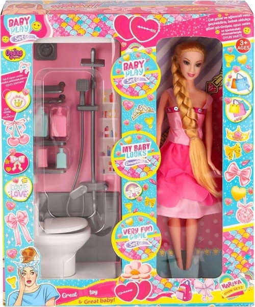 BFS OYD-02387 Bebek ve Banyo Oyun Seti -Oydaş Oyuncak