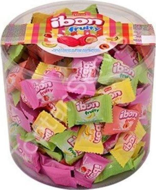 Ibon Sütlü Meyveli Şeker 1000 Gr. Silindir (1 Kutu)