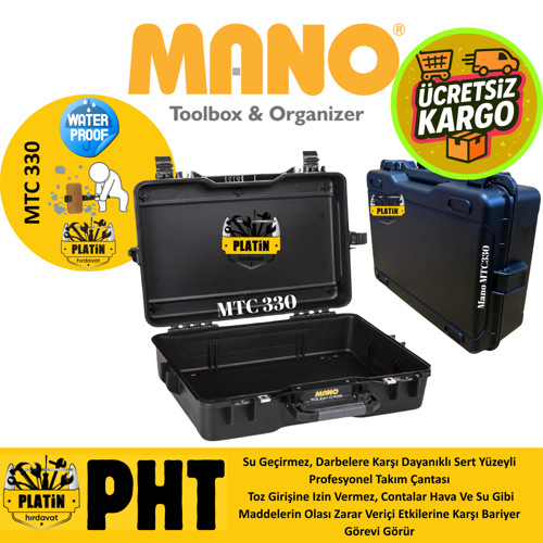 Mtc 330 Profesyonel Kırılmaz Takım Çantası, Polipropilen Siyah Renk ( Boş )