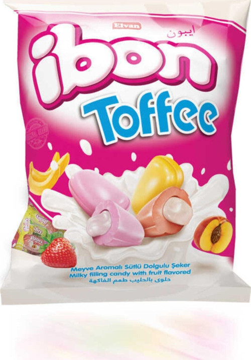 Ibon Toffee Sütlü Meyveli Şeker 1000 Gr. (1 Poşet)