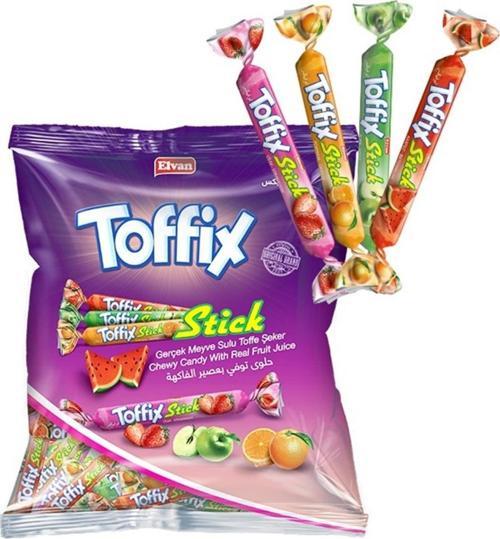 Toffix Stick Meyveli Mix Şeker 800 Gr. (1 Poşet)