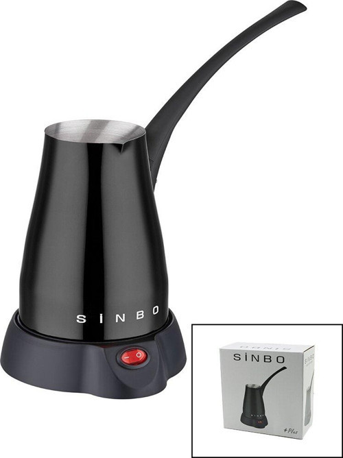 SİYAH ELEKTİRKLİ CEZVE TÜRK KAHVE MAKİNESİ 5 FİNCAN - 400ML HAZNE PASLANMAZ ÇELİK 360 DERECE DÖNEBİLME SCM-2960 (4490)