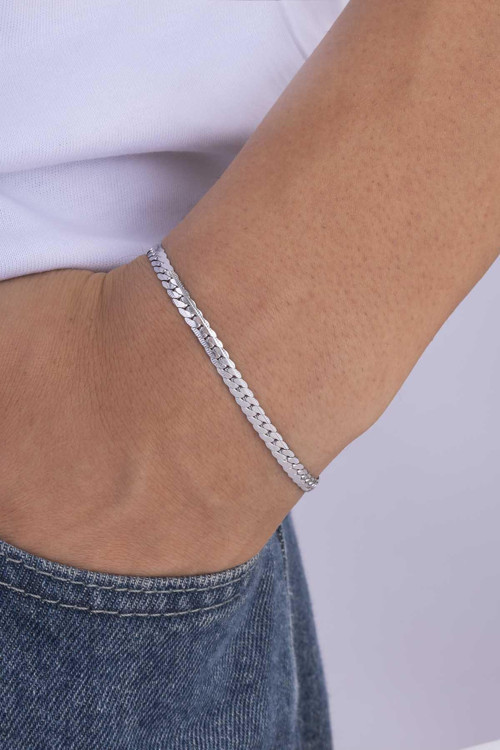 Balık Sırtı Çelik Erkek Bileklik