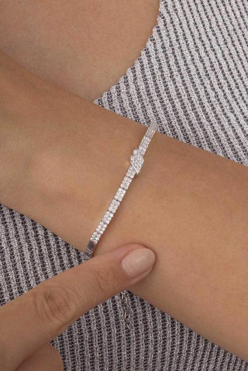 Su Yolu Kemerli 925 Ayar Gümüş Bileklik