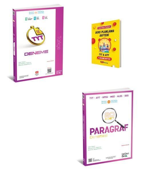 345 TYT 2026 Türkçe ve Paragraf Denemeleri + Planlama Defteri