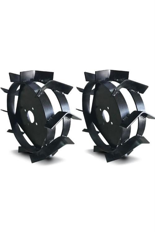 Çapa Makinesi Demir Teker Takımı (2 Adet) | Poryasız, Tüm Markalarla Uyumlu