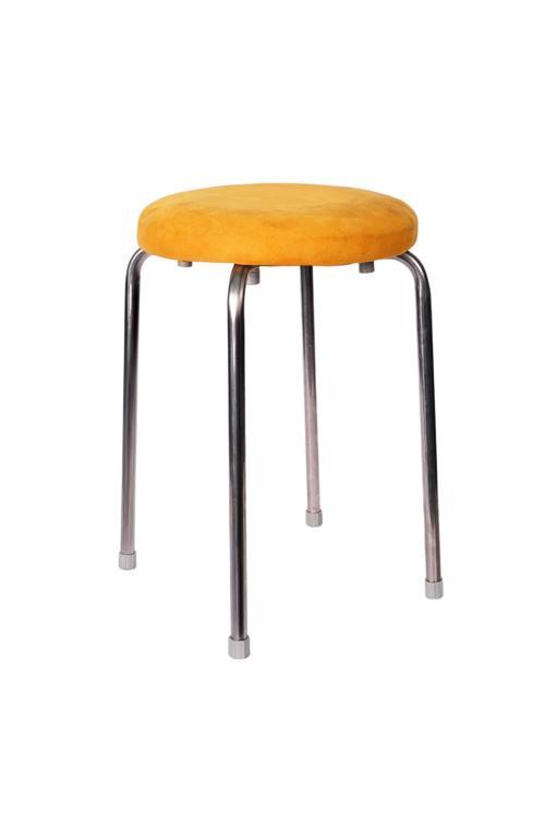 PUFY Portatif Tabure | Süngerli Minderli Metal Gövde | Mutfak Bahçe Balkon Ofis